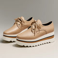 Luna | Damen Plateau Schnürschuhe Oxford Keilabsatz Komfortschuhe