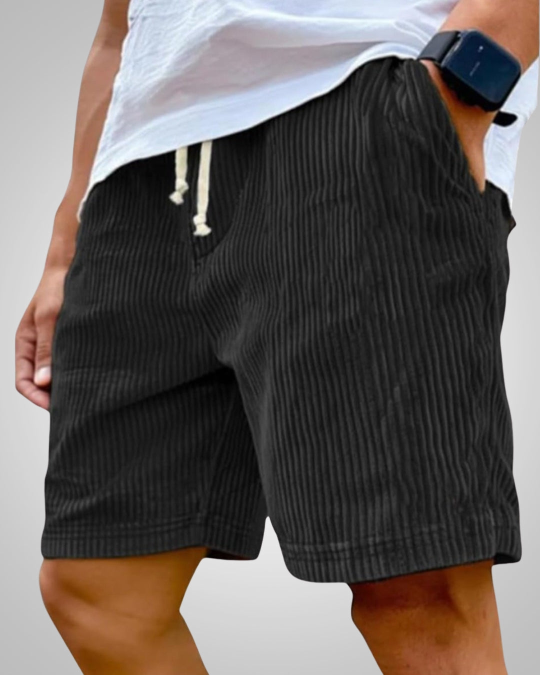 Herren Leichte Cord Sommer Bermuda Shorts