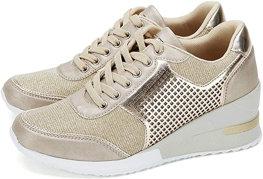 Kidda | Damen Sneaker Keilabsatz Schnürung Komfort Alltag