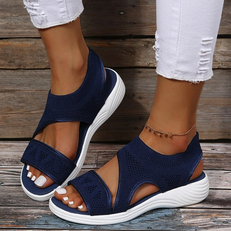 Damen Sommer Fersenriemen Pantolette Sandalen