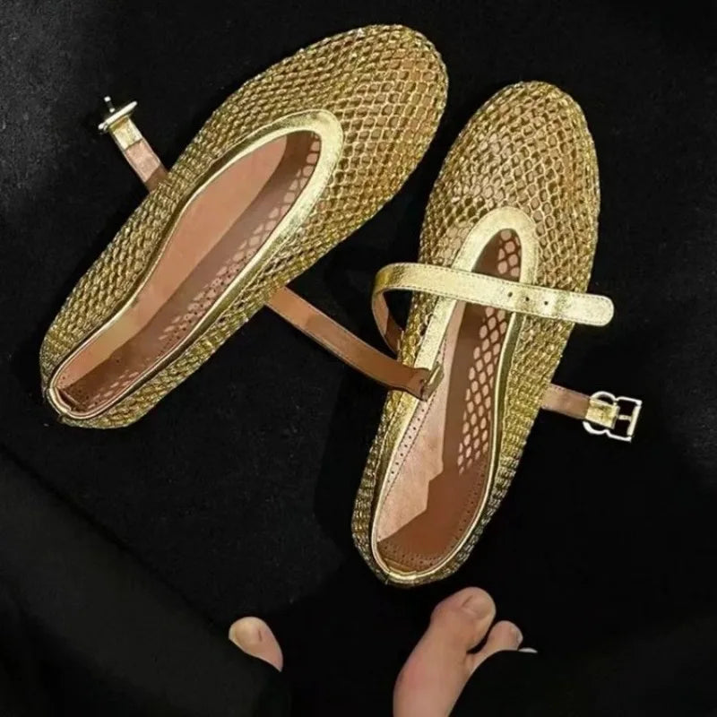 Damen Casual Flach Slip On Ballerina Schuhe