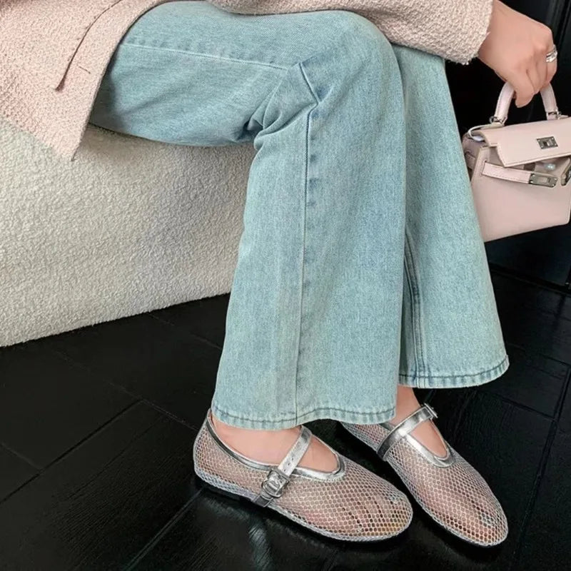 Damen Casual Flach Slip On Ballerina Schuhe