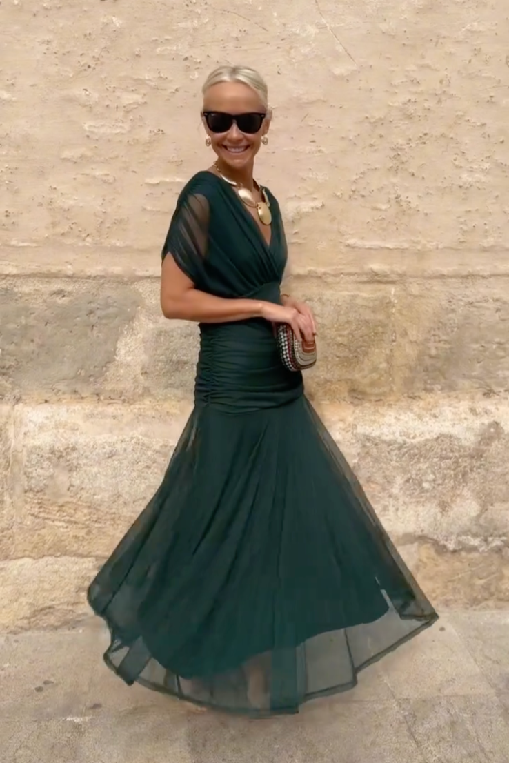 LouLou | Elegantes Maxikleid für festliche Anlässe mit V-Ausschnitt