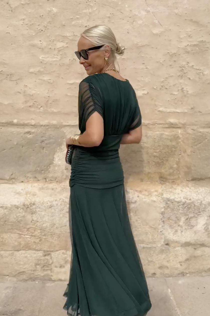 LOUISE | ELEGANTES MAXIKLEID FÜR FESTLICHE ANLÄSSE MIT V-AUSSCHNITT