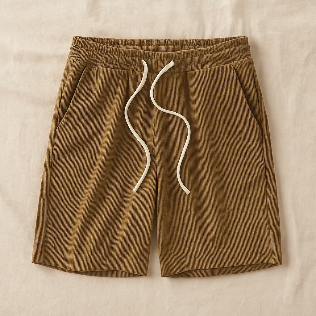 Herren Sommer Kordelzug Strukturiert Shorts