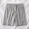 Herren Sommer Kordelzug Strukturiert Shorts