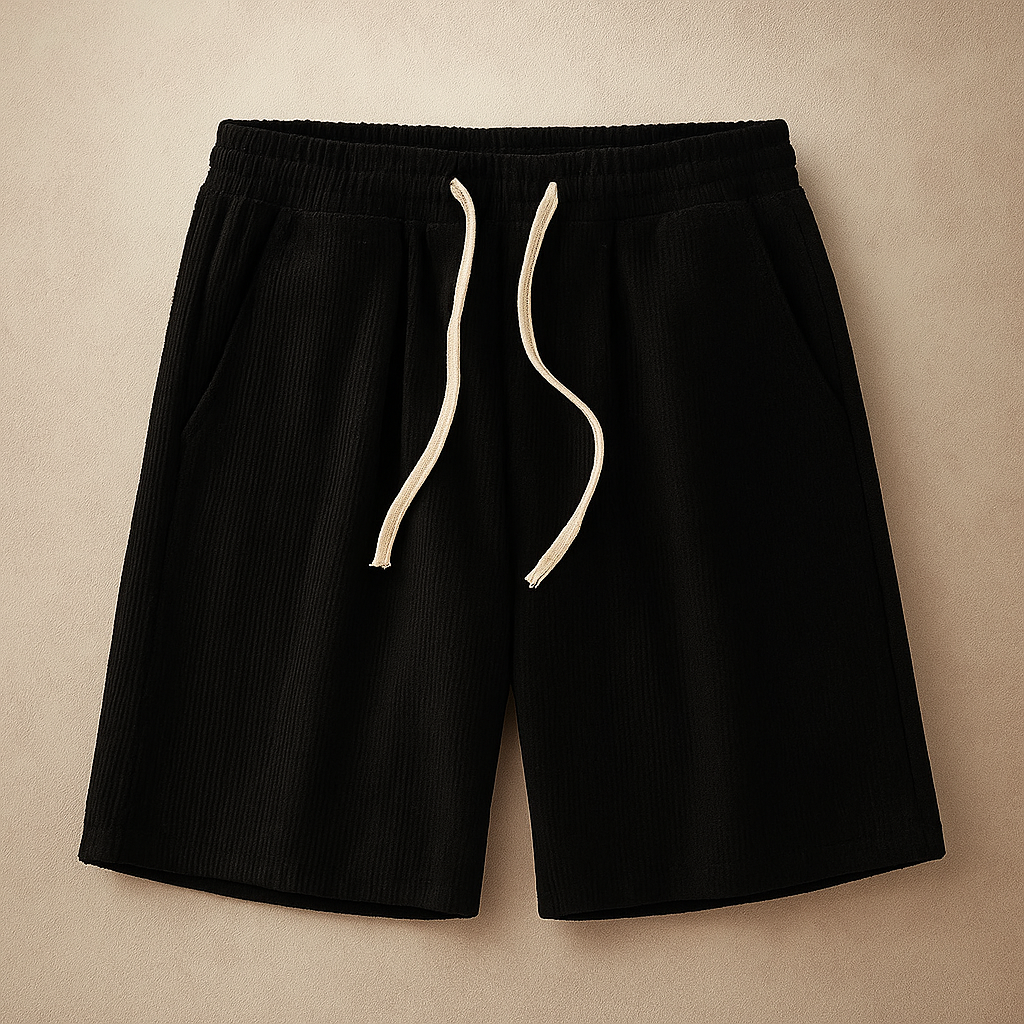 Herren Sommer Kordelzug Strukturiert Shorts