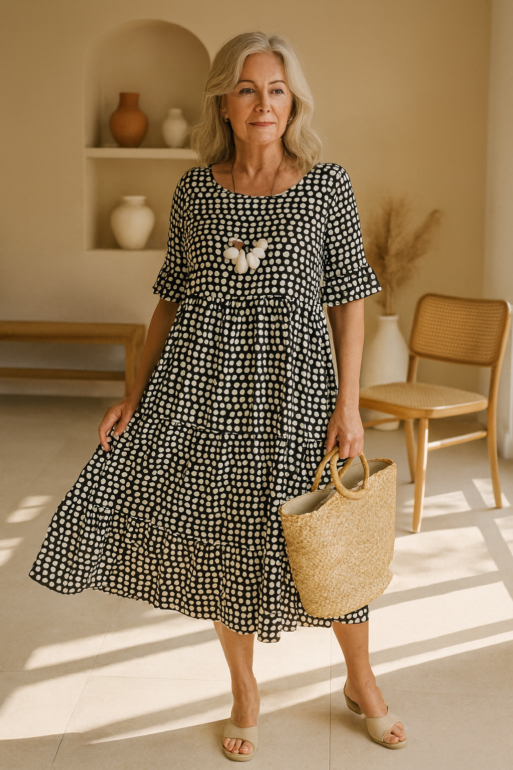 Zora | Figurfreundliches Sommerkleid mit femininer Silhouette