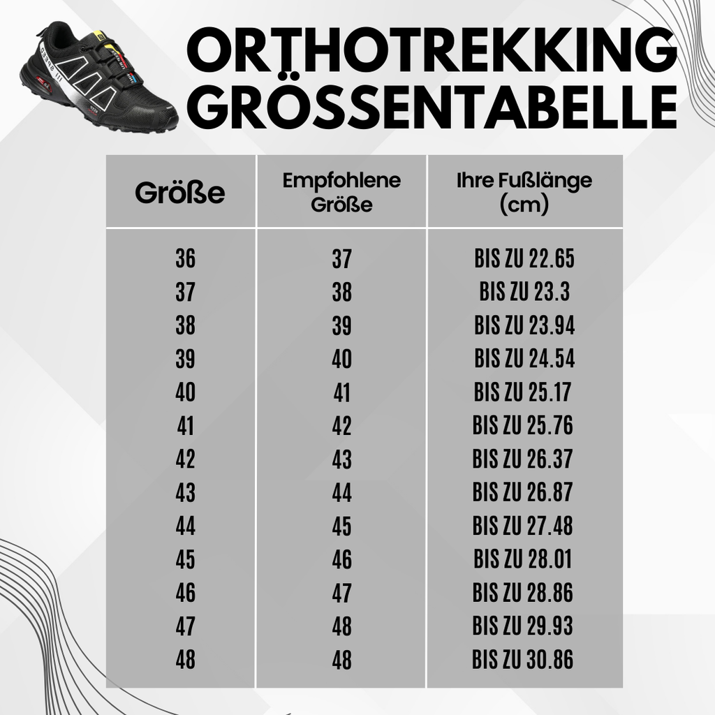 ORTHOTREKKING / ERGONOMISCHER SCHMERZLINDERNDER TREKKING- U.- WANDERSCHUH