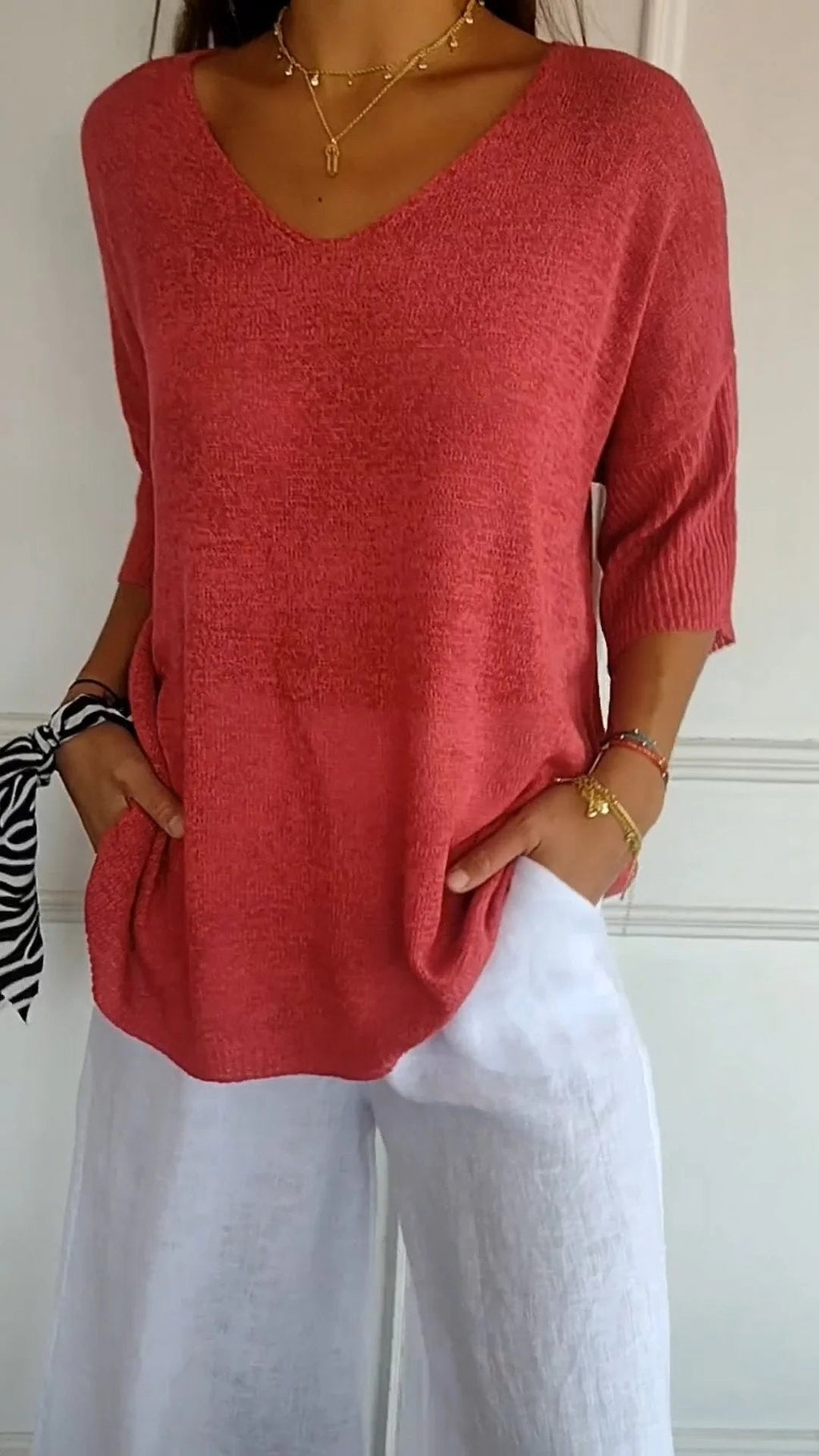 Anna | Bluse mit V-Ausschnitt