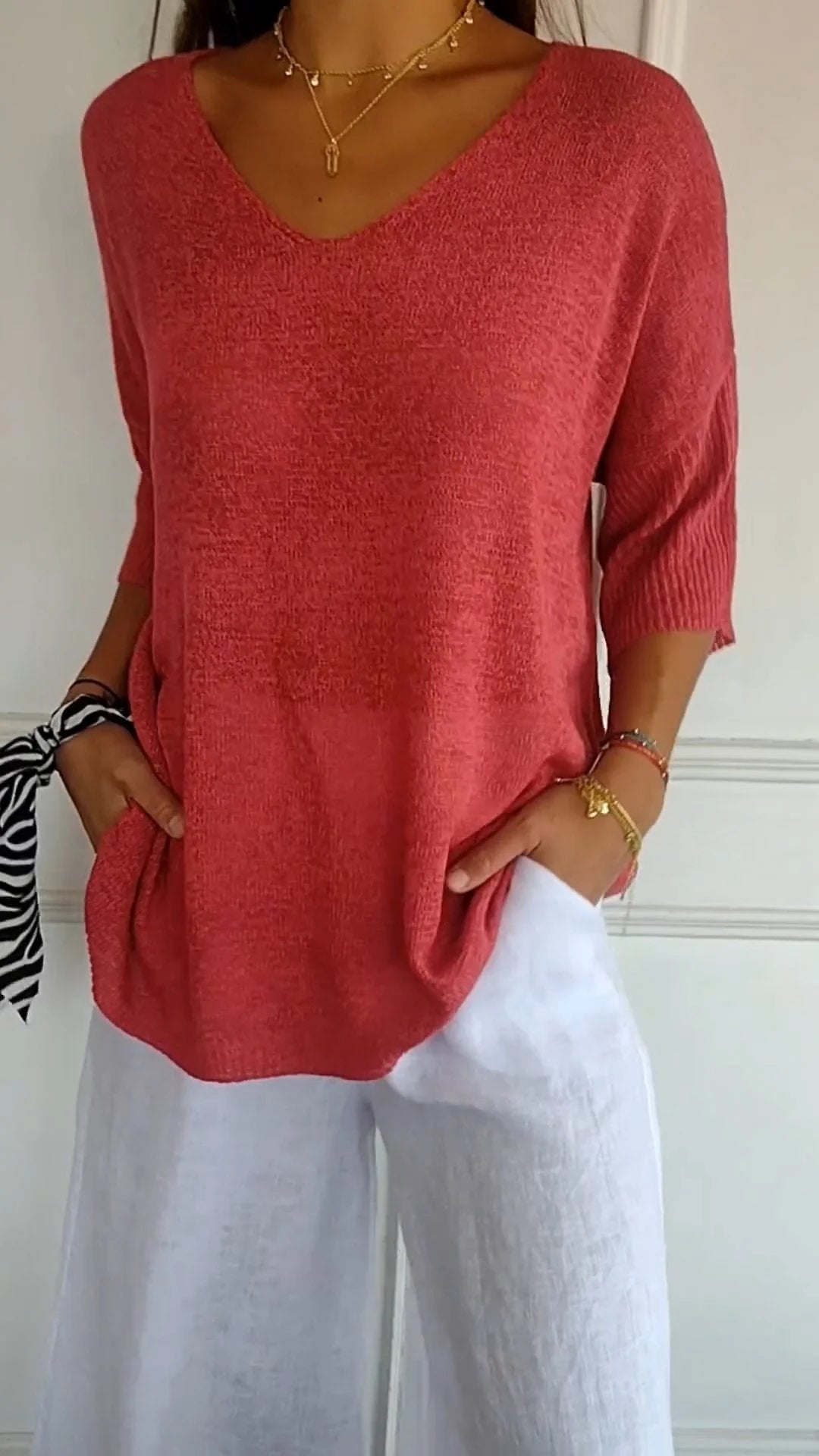 Anna | Bluse mit V-Ausschnitt