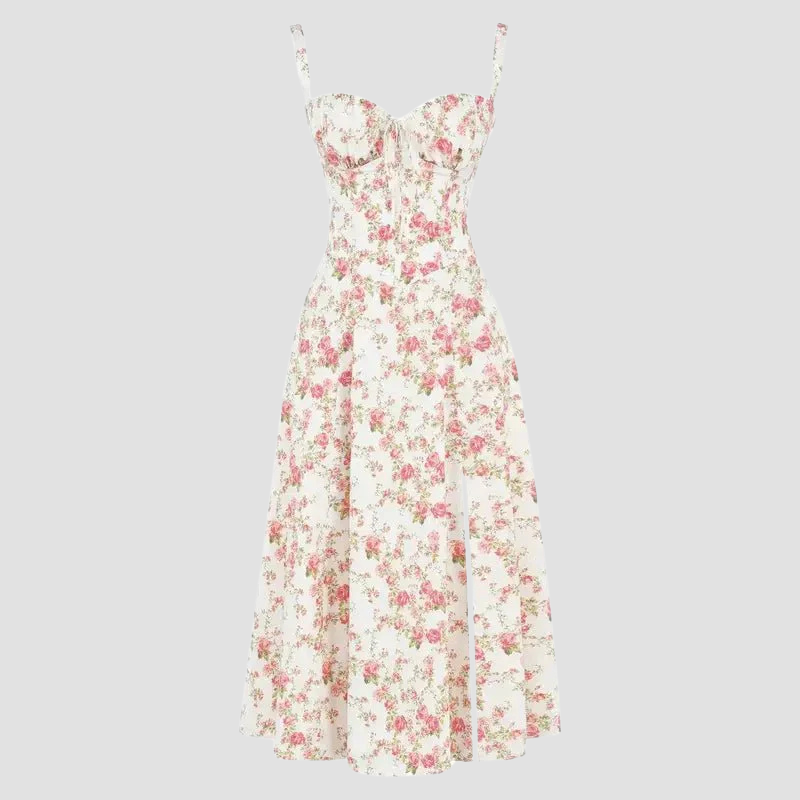 Amelie | Damen Korsett Sommerkleid | Midi