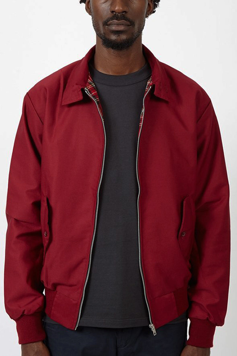 Rex | Herren Harrington Jacke Klassisch Zipper Tartan-Futter