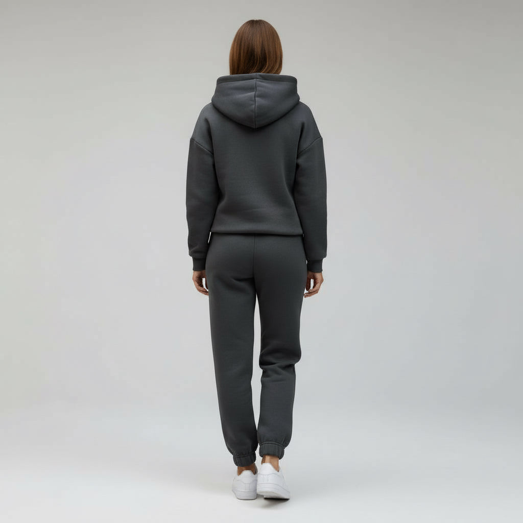 Oversized Loungewear Set für Damen mit Kapuzen Sweatshirt und Jogginghose