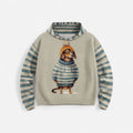 Damen Hoodie mit Hundemotiv und Kapuze