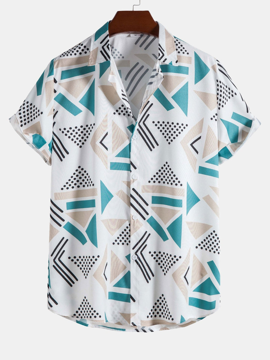 Geometrischer Print Hemd & Schwimmshorts