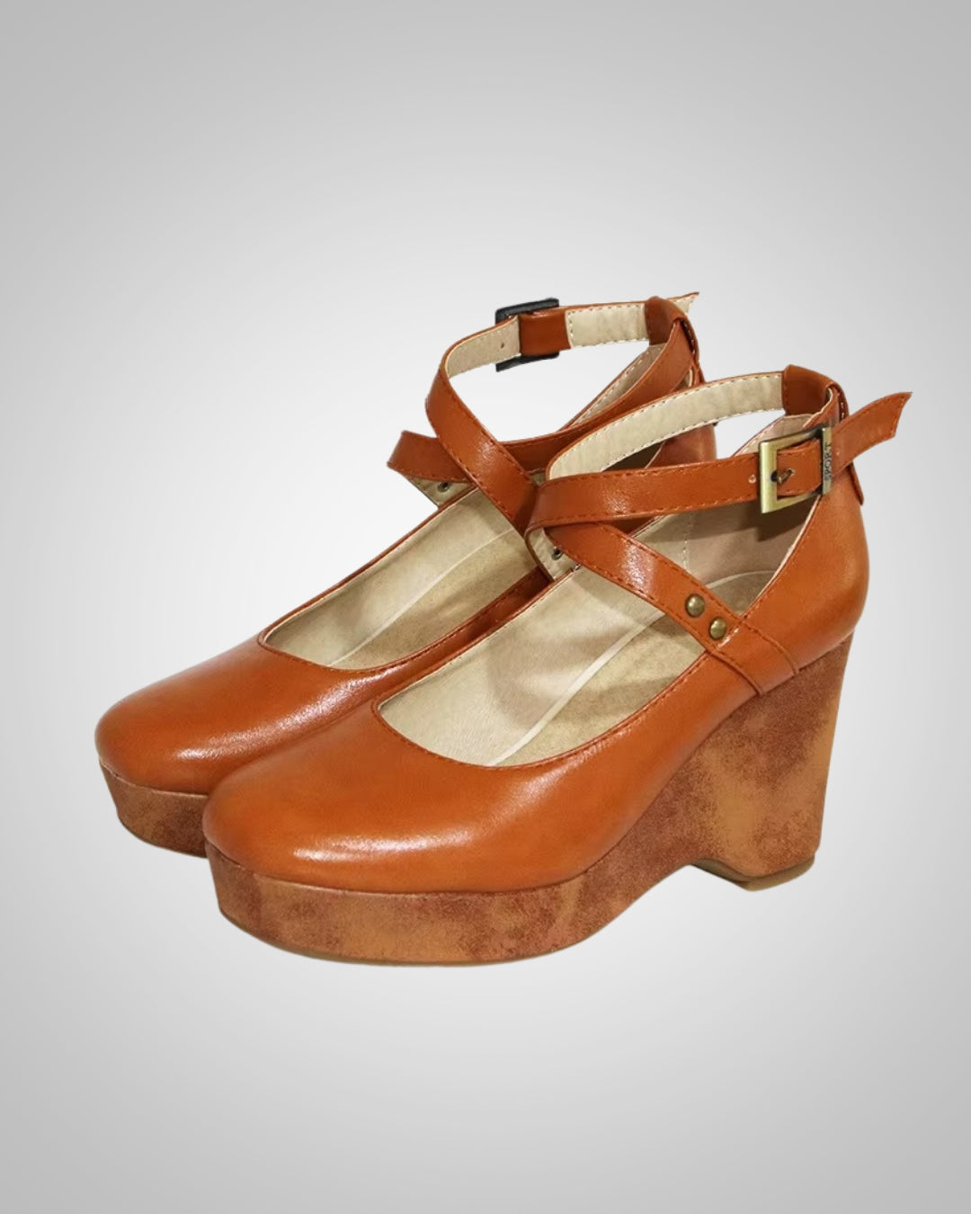 Damen Lässig Blockabsatz Plateau Mary Jane Pumps