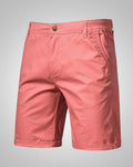 Herren Casual Knopf Elastisch Chino Shorts