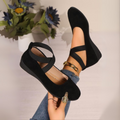 JULI - Ballerinas mit Keilabsatz und geschlossener Spitze