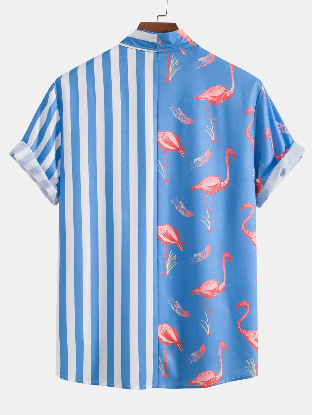 Hemd mit Flamingo-Streifen-Panel und Shorts zum Schwimmen