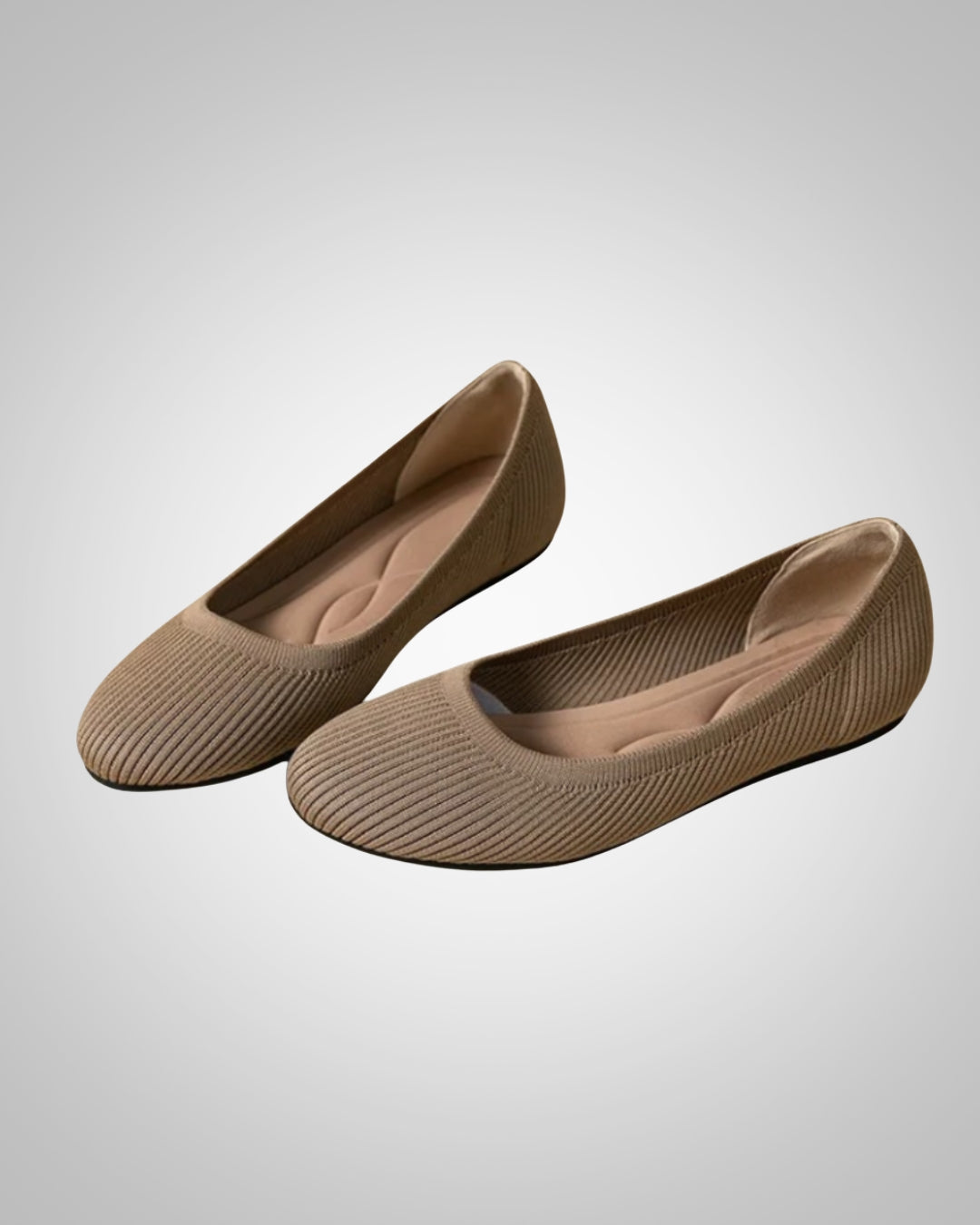 Damen Klassisch Strukturiert Ballerina Schuhe