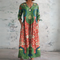 Janine | Vintage Floral Maxi Kleid