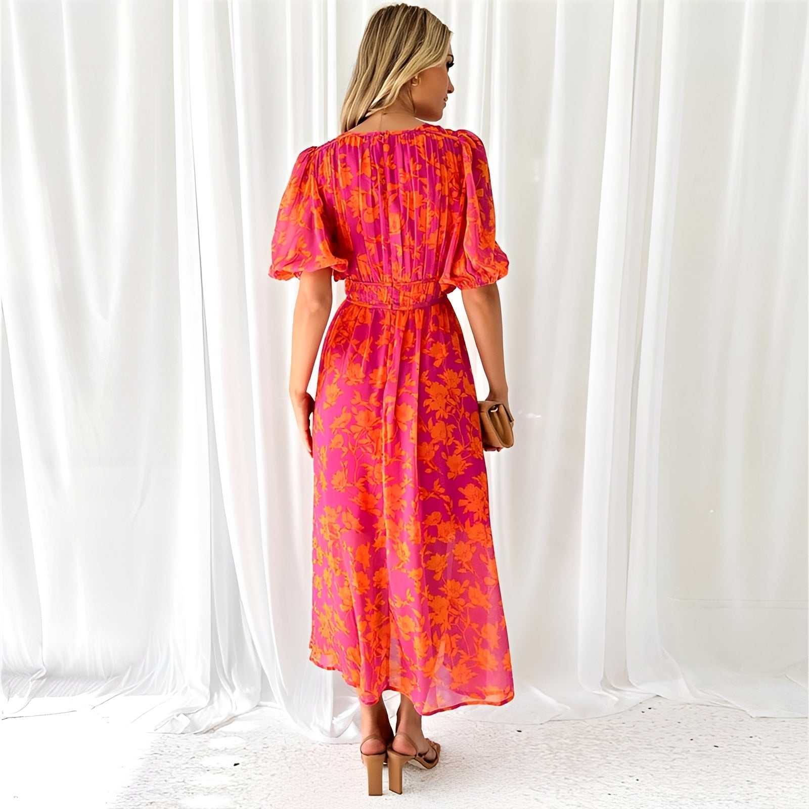 Louisa - Blumiges, legeres Midikleid
