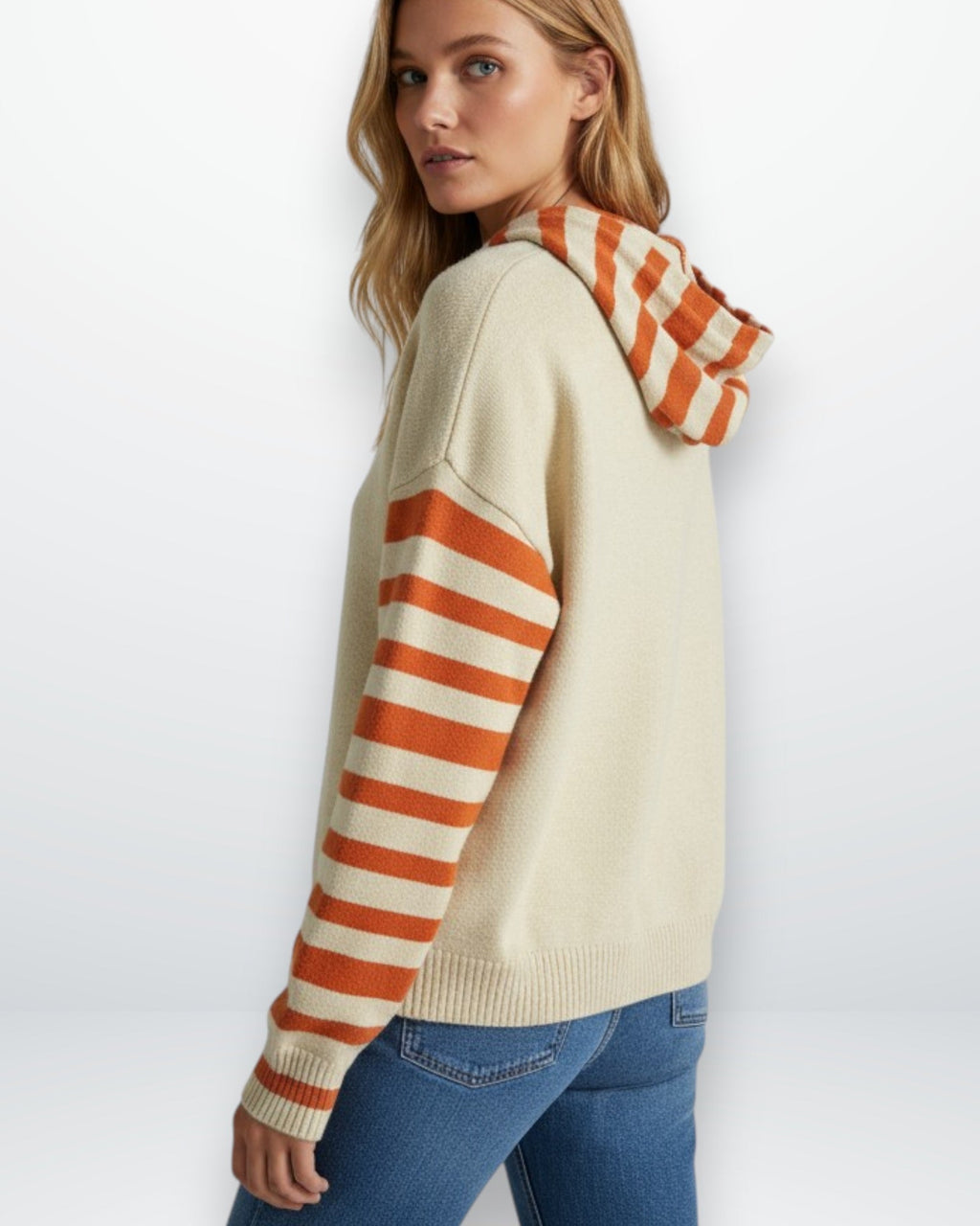 Damen Hoodie mit Hundemotiv und Kapuze