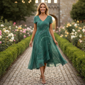 Eliana - Elegantes Kleid mit V-Ausschnitt