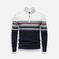 Half Zip Pullover Sweater mit Retro-Muster für Herren