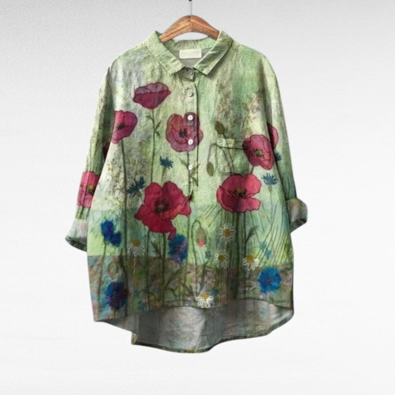 SARAH | ELEGANTE SOMMERBLUSE AUS LEINEN