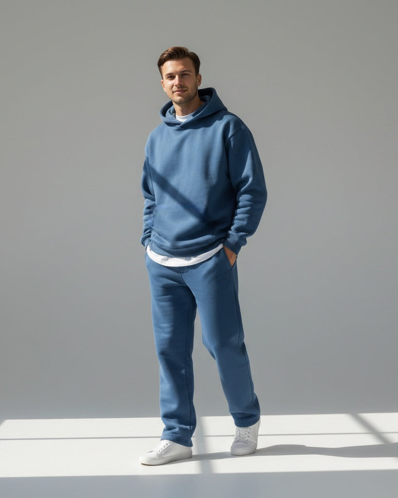 Oversized Loungewear Set für Herren mit Kapuzen Sweatshirt und Jogginghose