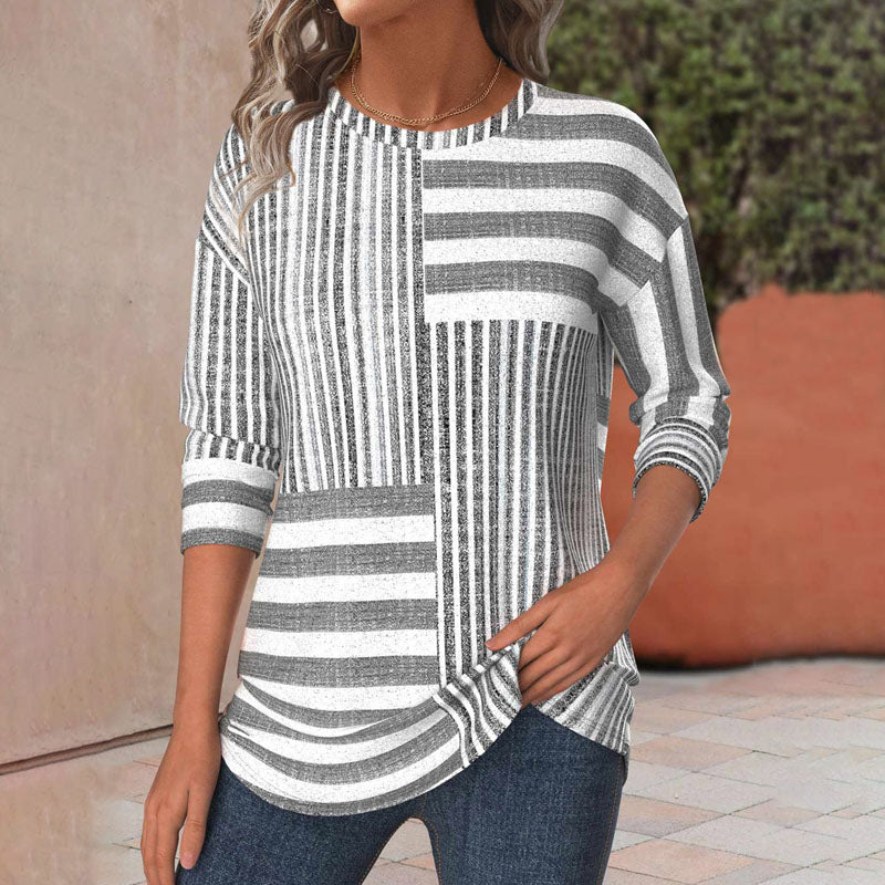 Sophie | Gestreifte Bluse mit modischem Twist