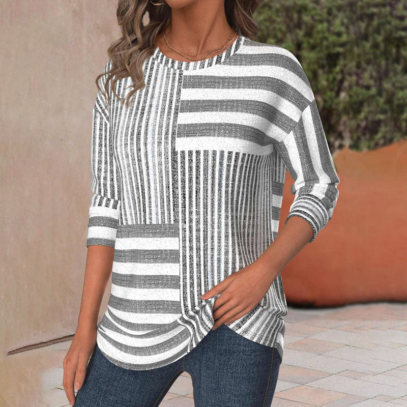 Sophie | Gestreifte Bluse mit modischem Twist