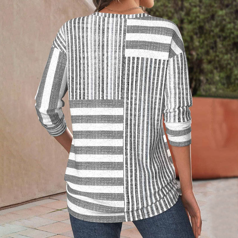 Sophie | Gestreifte Bluse mit modischem Twist