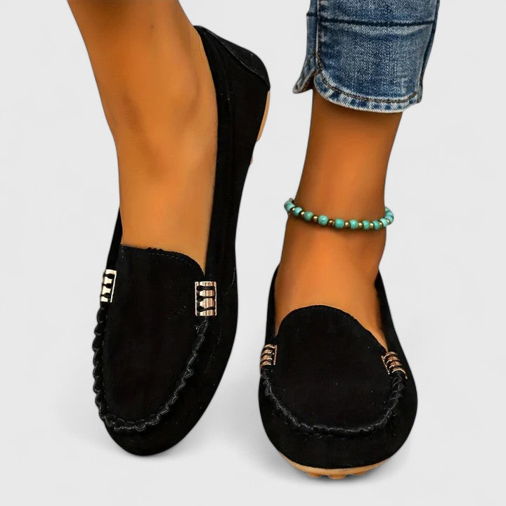 Damen Casual Nahtdetail Orthopädische Loafers