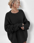 Oversized Damen Strickpullover für Leggings