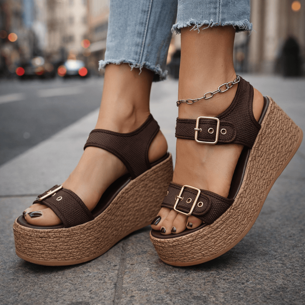NAIA WEDGE MIT SCHNALLE
