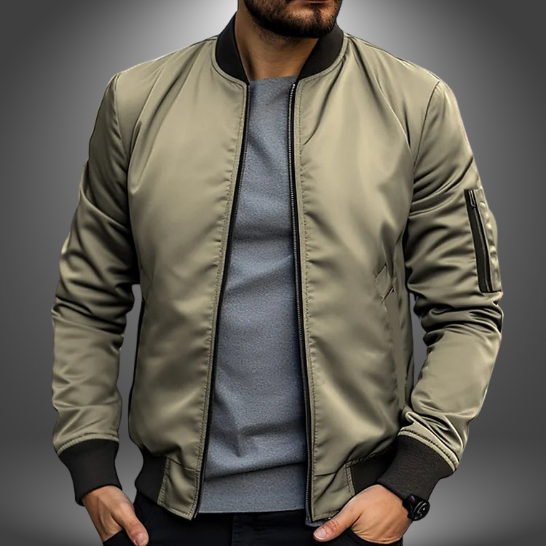 Herren Stehkragen Sommer Bomberjacke