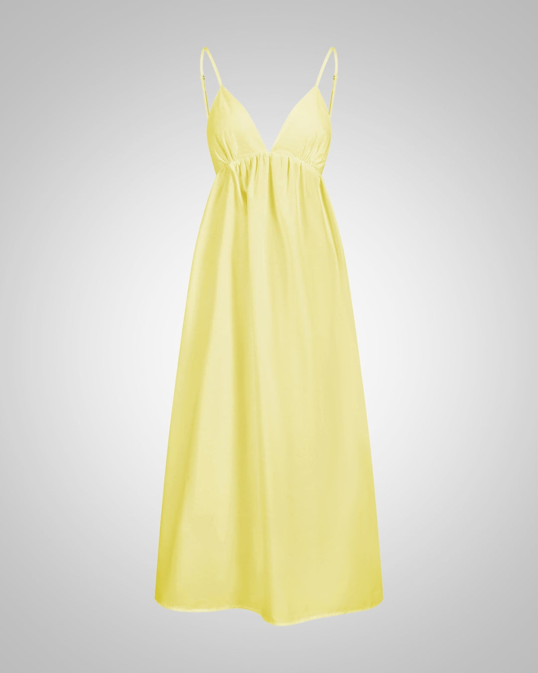 Damen Strand V-neckline Spaghetti Träger Midi Kleid