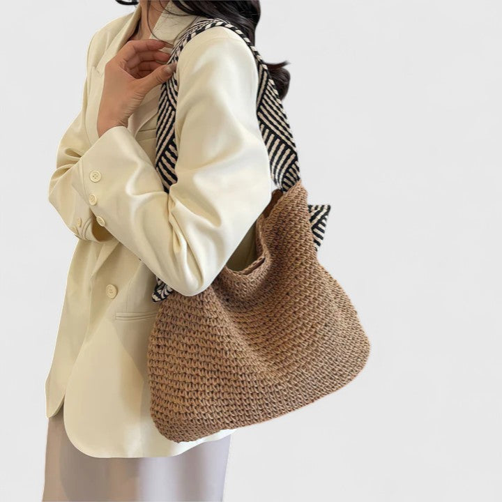 Damen Lässig Geflochten Muster Riemen Tasche