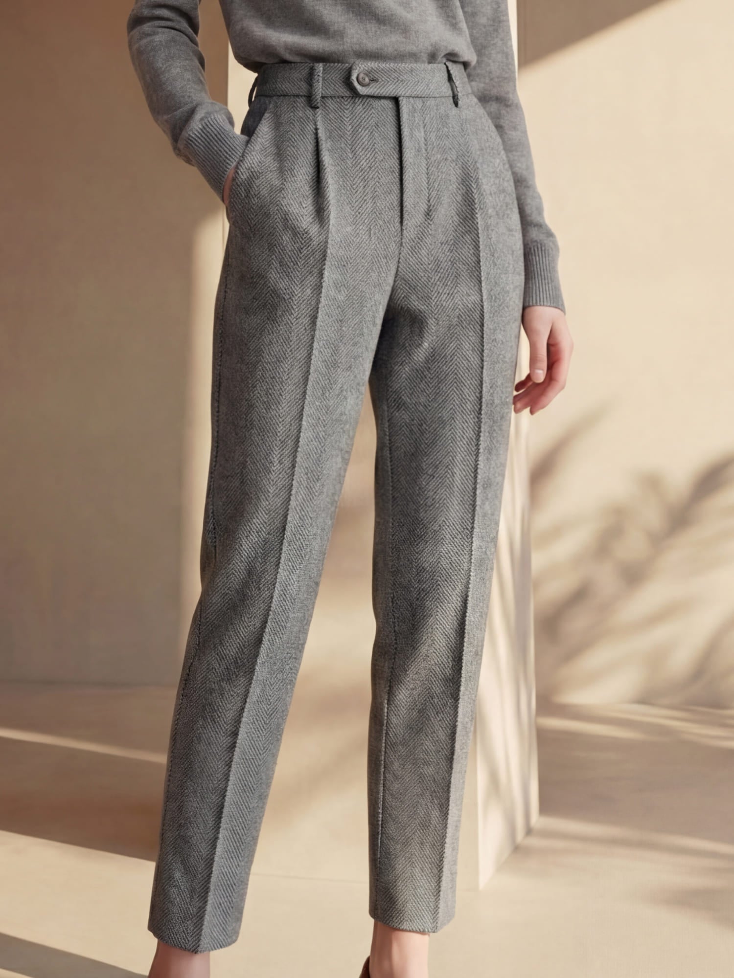 Damen Hochgeschnittene Eleganter Sommer Anzughose