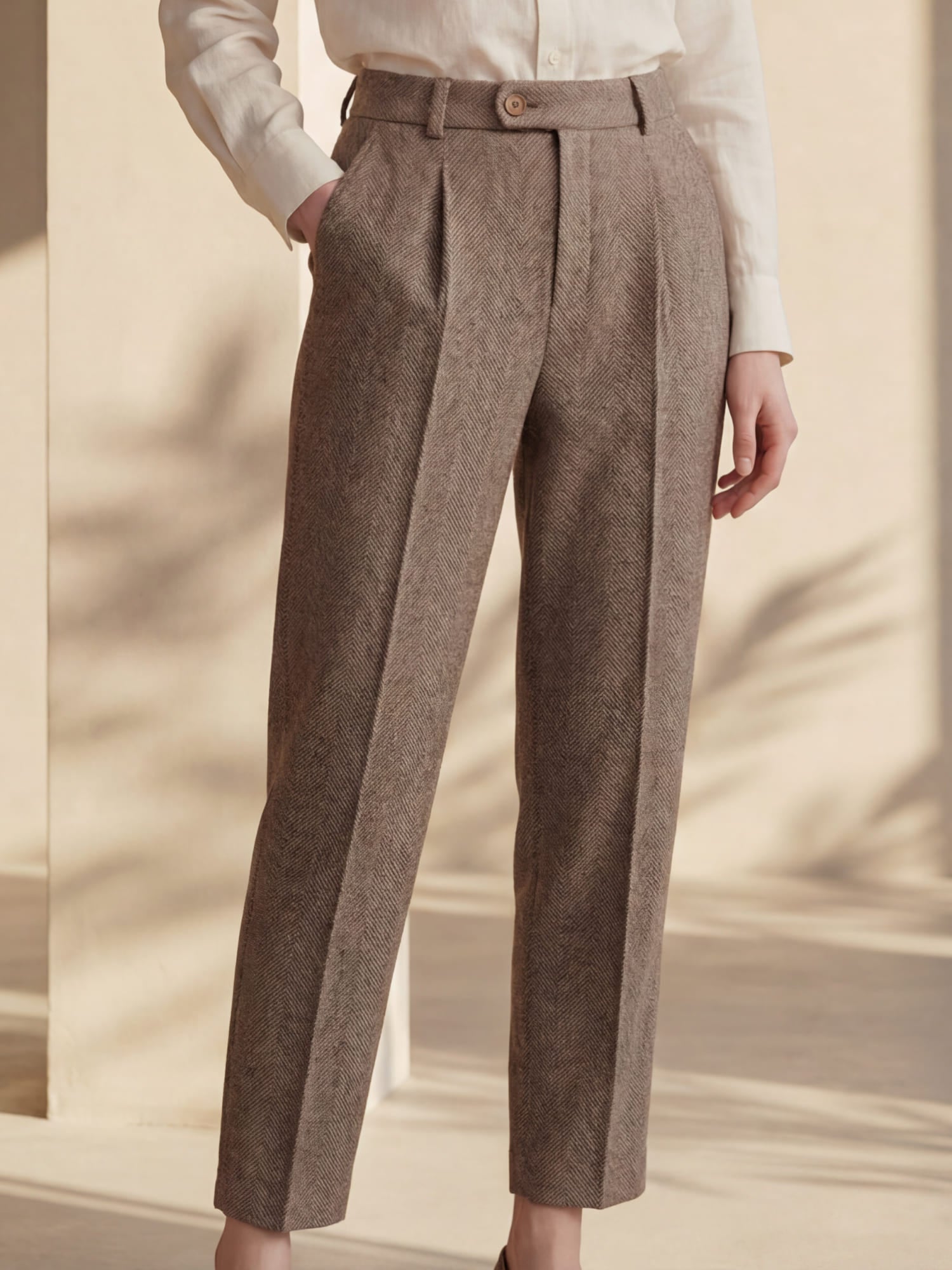 Damen Hochgeschnittene Eleganter Sommer Anzughose
