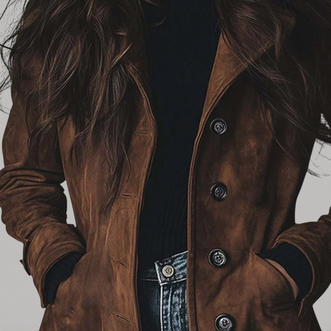 Senna – Wildleder-Trenchcoat
