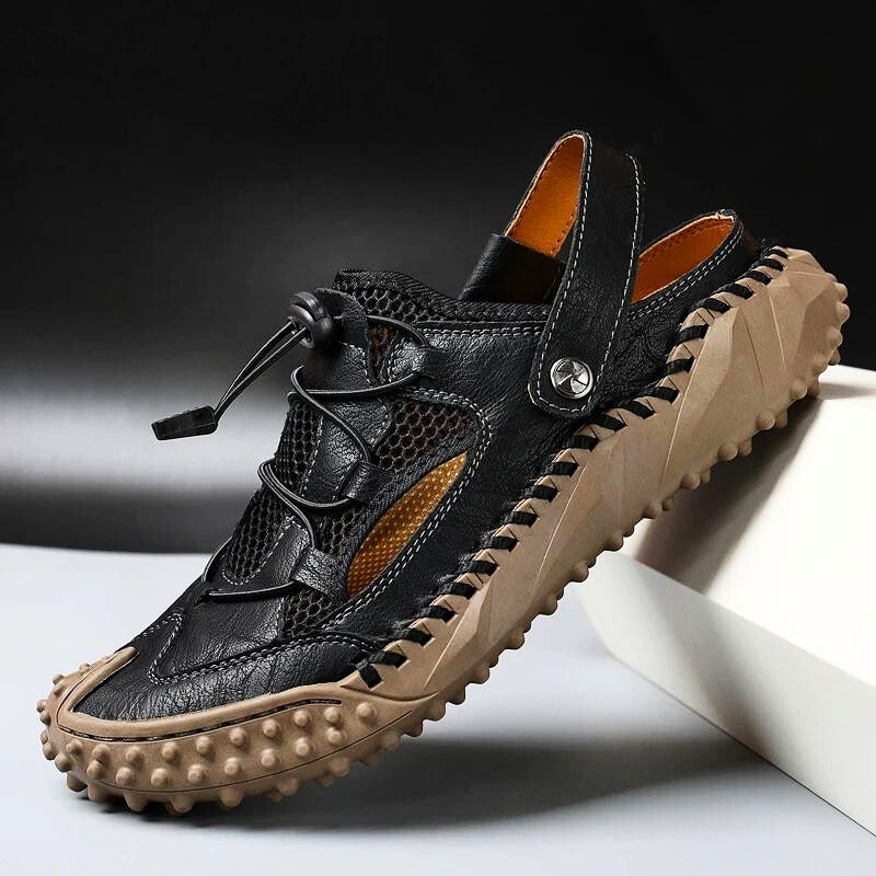 Bastian | Herren Leder Sandalen Outdoor Geschlossene Zehenkappe