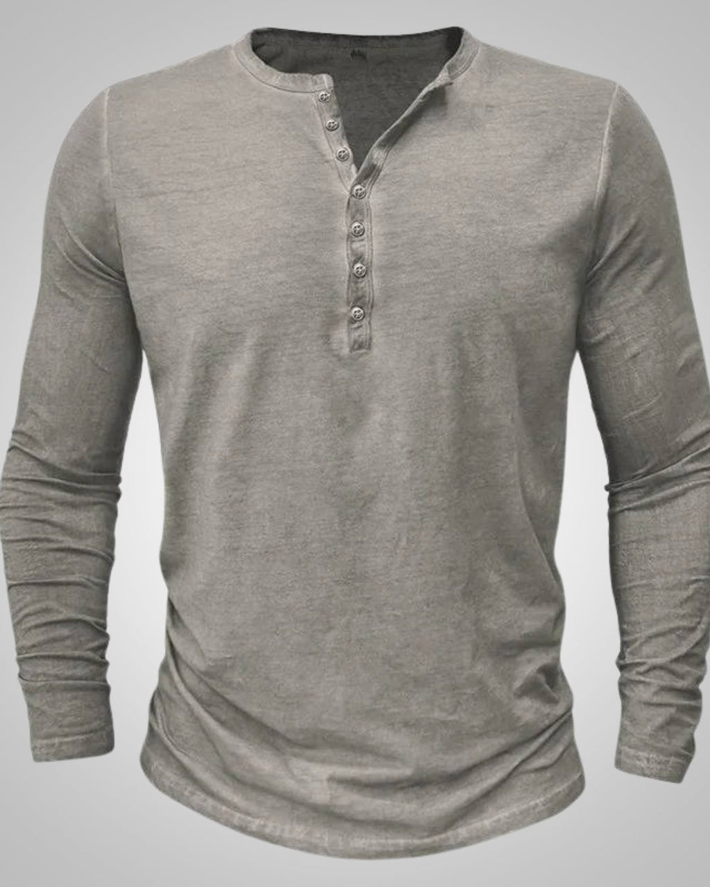 Herren Lässig Slim Fit Langarm Henley-Shirt