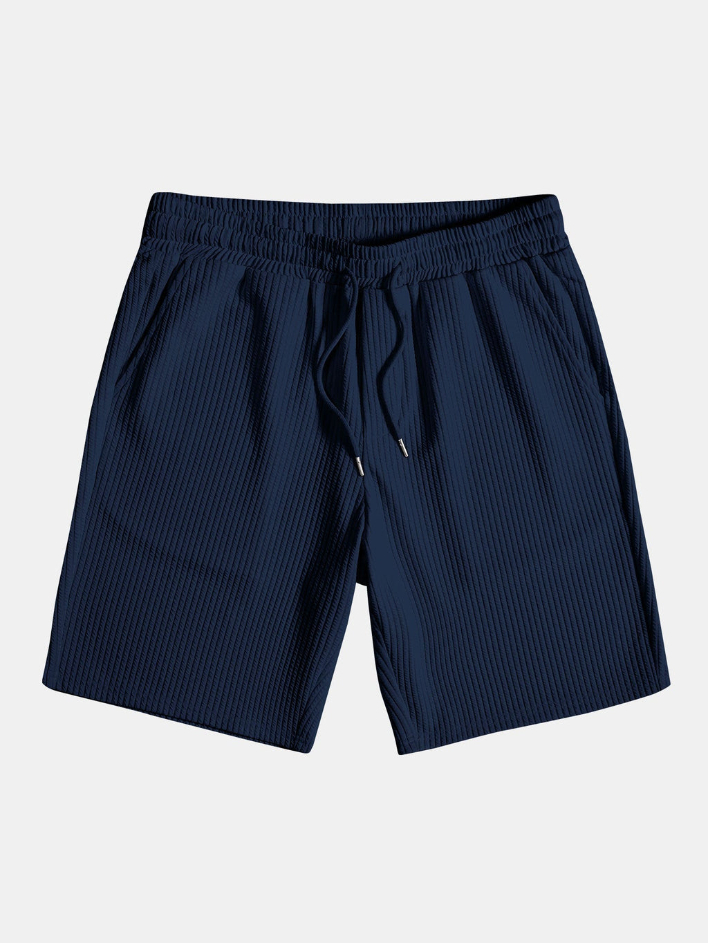 Muscle Fit geripptes Hemd mit Knopfleiste & Shorts