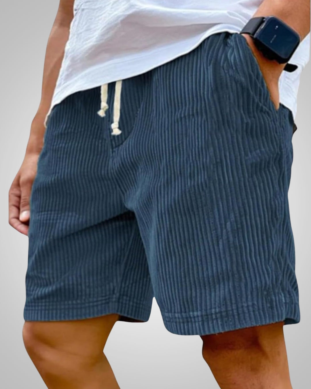 Herren Leichte Cord Sommer Bermuda Shorts