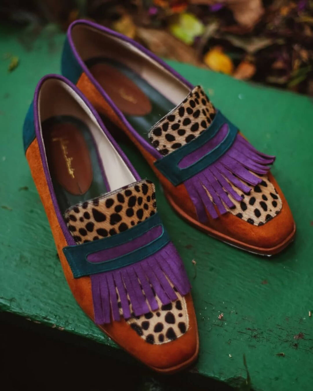 Birgit | Loafer mit Fransen und Tierprint