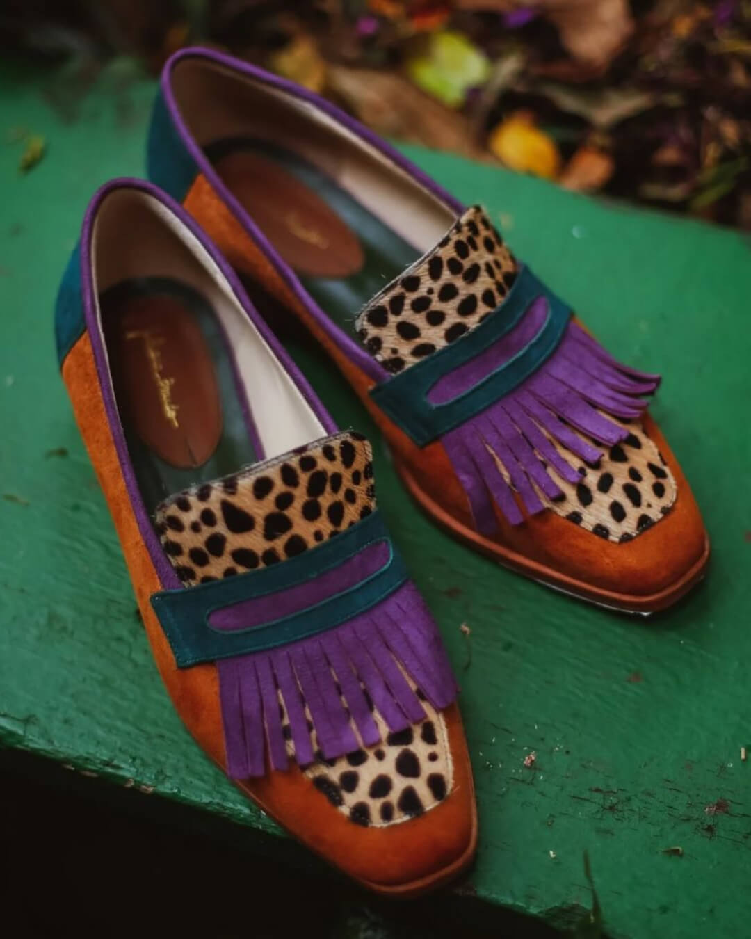 Birgit | Loafer mit Fransen und Tierprint